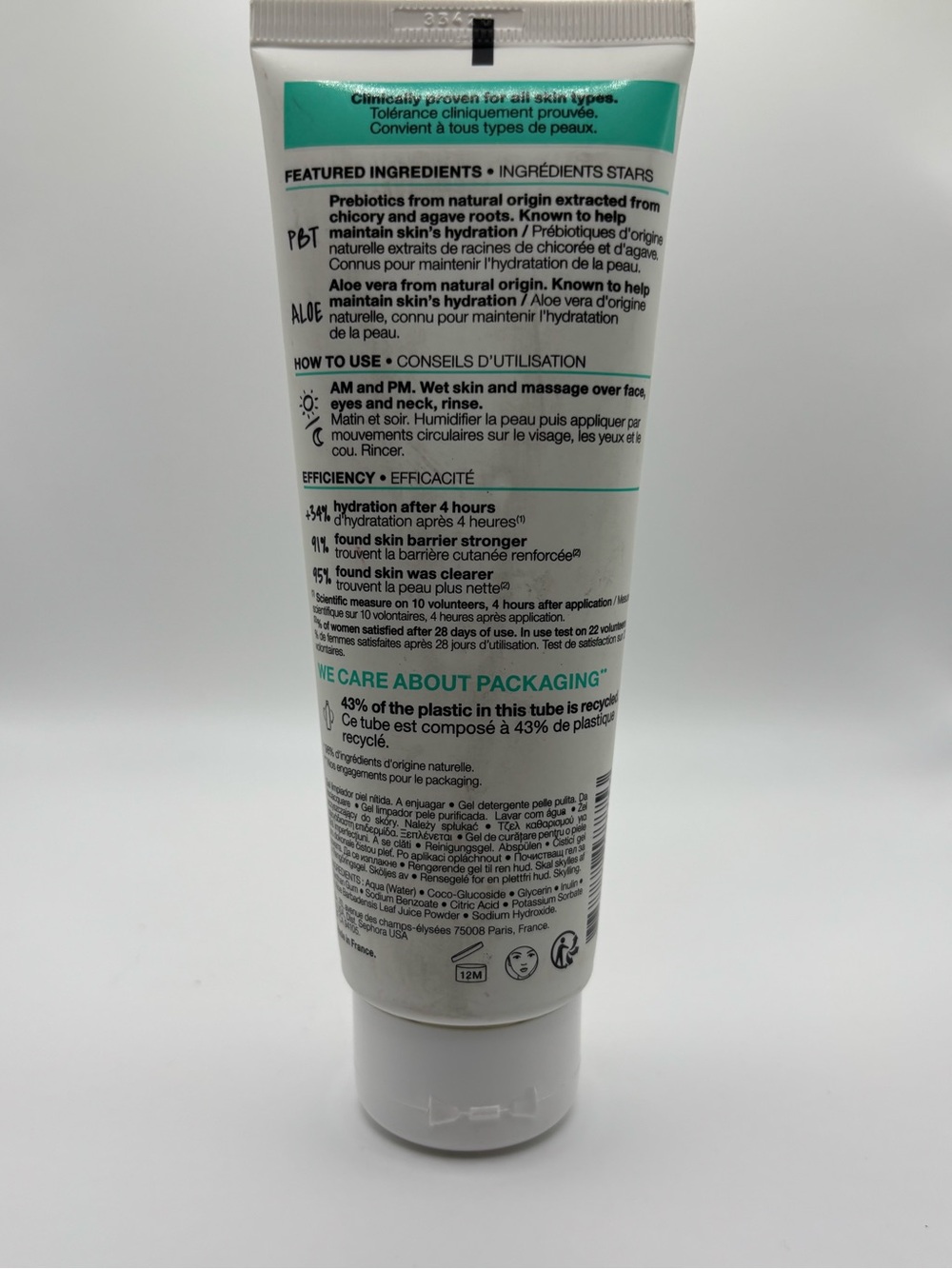 Sephora Collection PBT Prebiotics Clean Skin Gel Cleanser 4.22 oz 125ml New - Picture 5 of 7